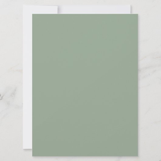 Carte de bienvenue verte mariage Week-end (Dos)