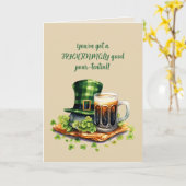 Carte de bière drôle de la Saint-Patrick (Fleur jaune)