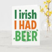 Carte de bière irlandaise que j'avais (Fleur jaune)