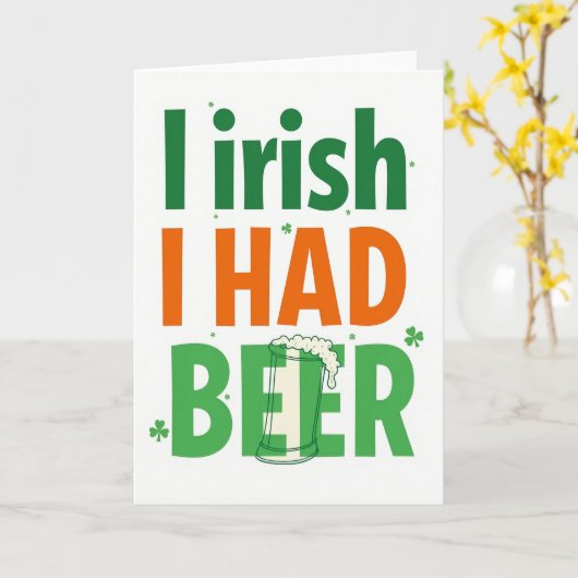 Carte de bière irlandaise que j'avais (Fleur jaune)