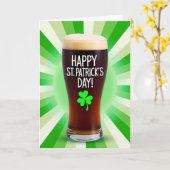Carte de bière pour la Saint-Patrick (Fleur jaune)