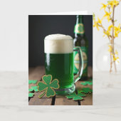 Carte de bière verte de la Saint-Patrick (Fleur jaune)
