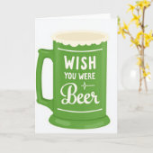 Carte de bière « Wish You Were » (Fleur jaune)