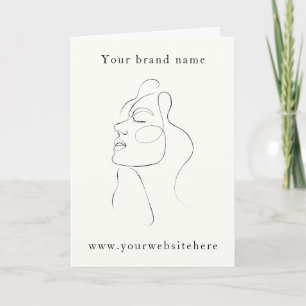 Carte de bijou de visage de fille abstrait personn