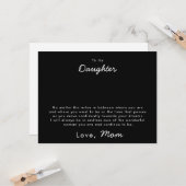 Carte de bijou pour fille  (Devant/Arrière en situation)