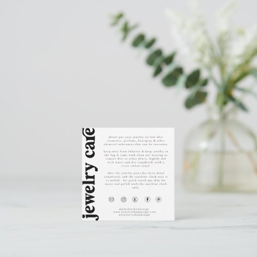 Carte de bijouterie, Bon de commande, Petite entre (Debout devant)