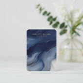 Carte de bijoux Abstraite marine et or (Debout devant)