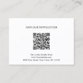 Carte de bijoux Ajouter votre logo Code QR (Dos)
