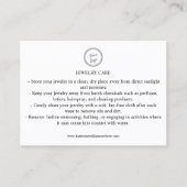 Carte de bijoux Ajouter votre logo Code QR (Devant)