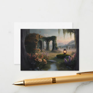 Carte de bijoux en forêt enchantée