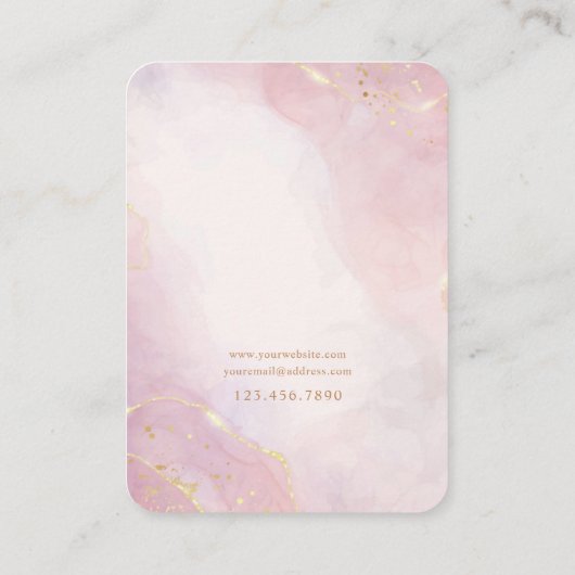 Carte de bijoux en or rose pâle (Dos)