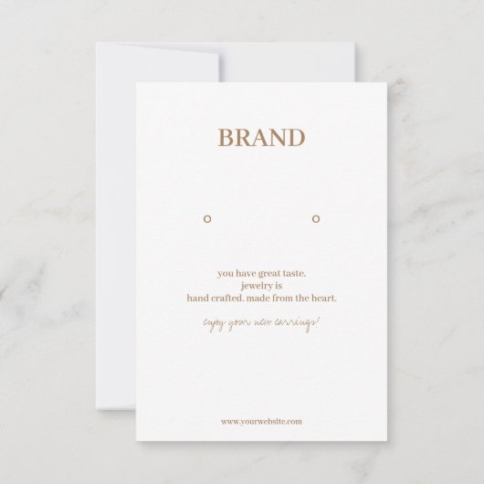 Carte de bijoux Pastel Earring (Dos)