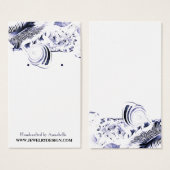 Carte de bijoux personnalisée pour le détenteur du (Devant & derrière)