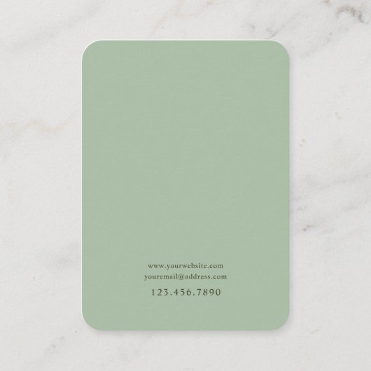 Carte de bijoux Sage Green Palm Shadow (Dos)