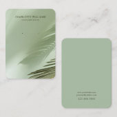 Carte de bijoux Sage Green Palm Shadow (Devant / Derrière)