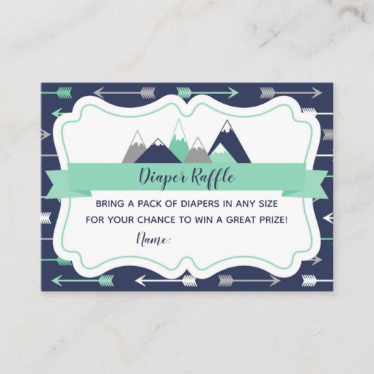 Carte de billet au rabat au baby shower (Devant)