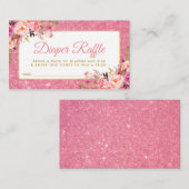 Carte de billet baby shower Pink Gold Diaper (Devant / Derrière)