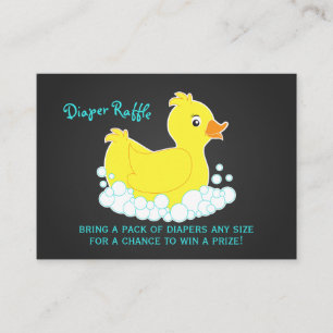 Carte de billet Chalkboard Roubber Ducky Diaper Ra