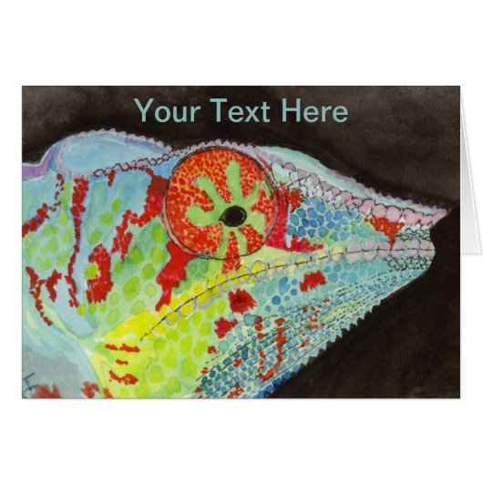 Carte de billet Chameleon (Devant horizontal)
