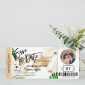 Carte de billet d'avion avec date de réservation M (Debout devant)