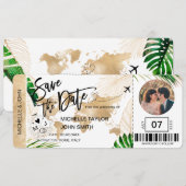 Carte de billet d'avion avec date de réservation M (Devant / Derrière)