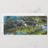 Carte de Billet d'Avion Palm Save the Date avec Ph (Dos)