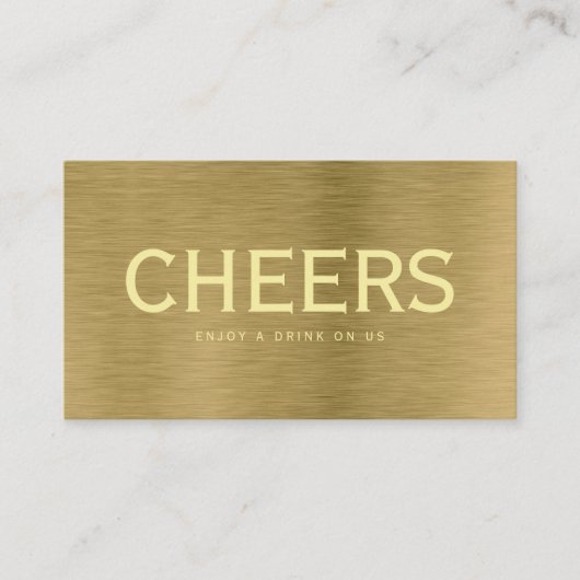 Carte de billet de boissons gratuites à texture de (Devant)