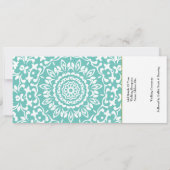 Carte de billet de mariage de destination Fidji (Dos)