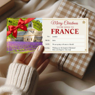 Carte de billet de révélation de Noël en Provence
