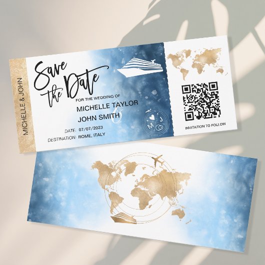 Carte de Billet d'Embarquement Invitation Code QR