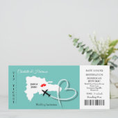 Carte de billet Destination Mariage République Dom (Debout devant)