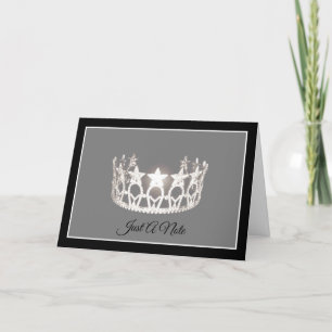Carte de billet en argent style Miss USA