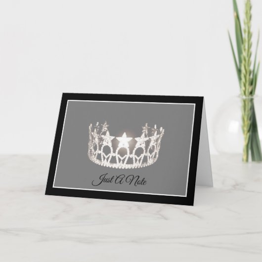 Carte de billet en argent style Miss USA (Devant)