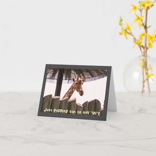 Carte de billet Giraffe (Fleur jaune)