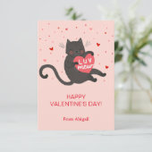 Carte de billet pour enfants de chats mignonnes (Debout devant)