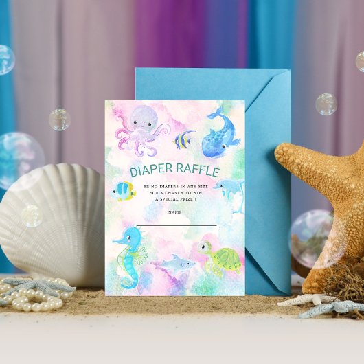 Carte de billet pour le raffle de couches de mer