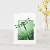 Carte de billet pour libellules - Vert (Fleur jaune)
