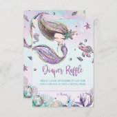 Carte de billet Refus de Baby shower de sirène (Devant / Derrière)