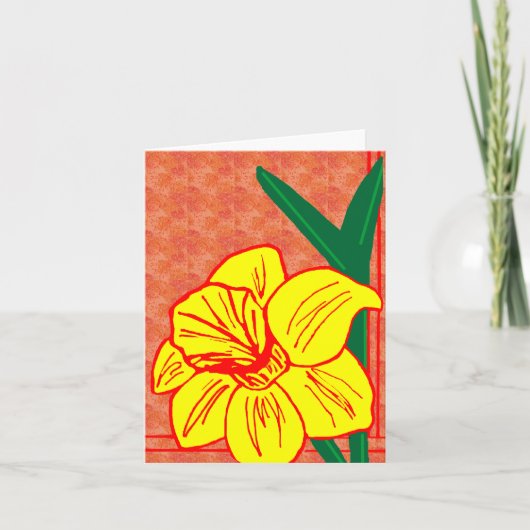 Carte de billet vide de jonquille (Devant)