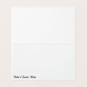 Carte de billet vierge pliée de Seward Alaska (Inside Unfolded)