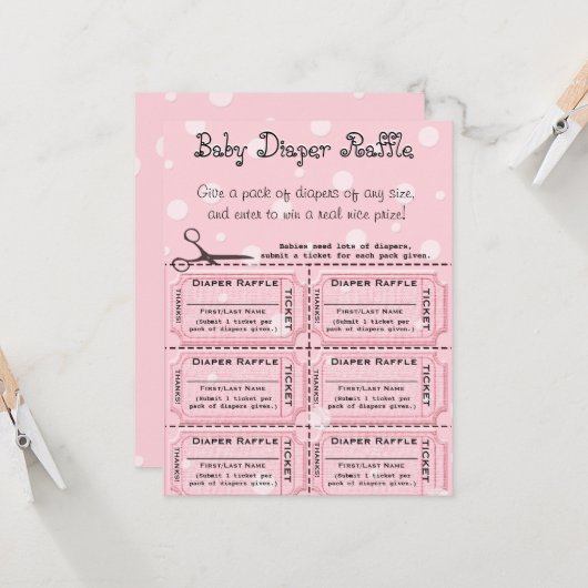 Carte de billets de rabat pour bébé (Devant/Arrière en situation)