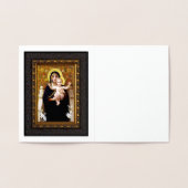 Carte de billets de vacances Madonna et Child Gold (Intérieur)