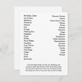 Carte de Bingo Anniversaire Fête Appel Out Mots (Devant / Derrière)