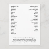 Carte de Bingo Anniversaire Fête Appel Out Mots (Devant)