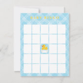 Carte de bingo Baby shower en caoutchouc | Bébé bl (Devant)