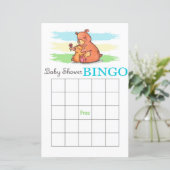 Carte de bingo baby shower ours (Debout devant)