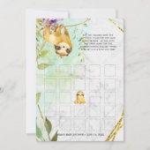Carte de Bingo Baby Shower | Paresseux Tropical (Devant)