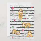 Carte de Bingo Baby Shower | Paresseux Tropical (Dos)
