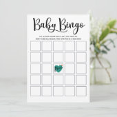 Carte de Bingo Baby shower Succulente (Debout devant)