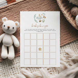 Carte de bingo bébé jouets vintage genre neutre